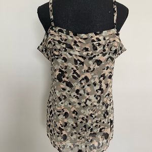 CAbi Off-The-Shoulder Top Camo Sz S